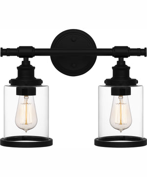 Dixie Medium 2-light Bath Light Matte Black