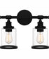 Dixie Medium 2-light Bath Light Matte Black