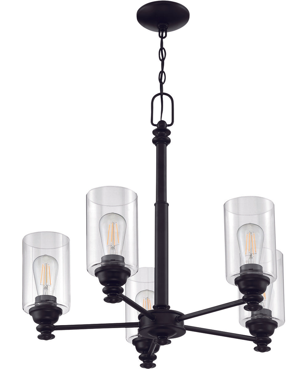 Dardyn 5-Light Chandelier Flat Black