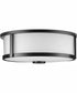 Gilliam 12--5/8 in. 2-Light New Traditional Flush Mount Matte Black