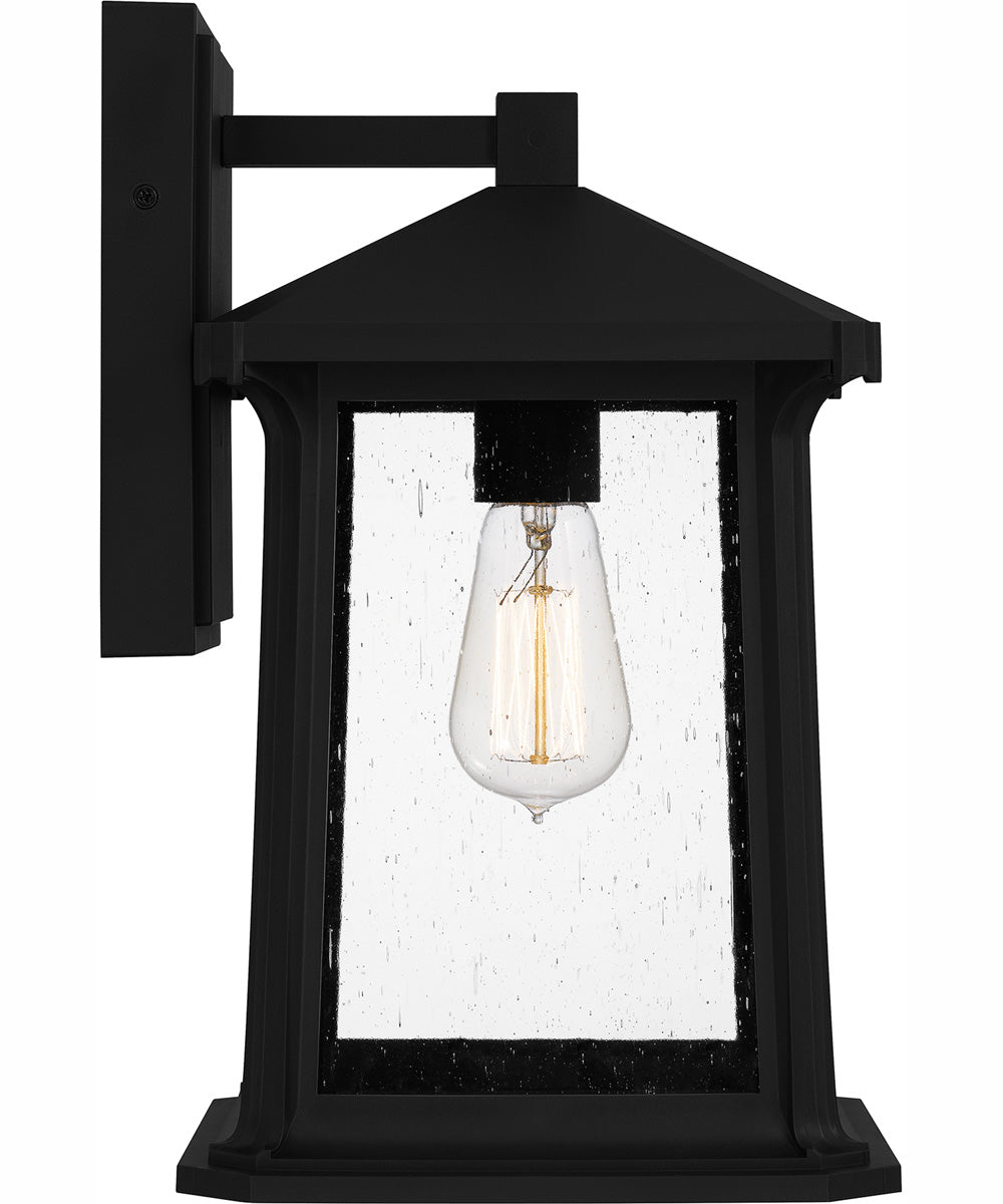 Satterfield Large 1-light Outdoor Wall Light  Coastal Armour Matte Black