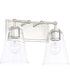 2-Light Vanity In Polished Nickel With Clear Glass