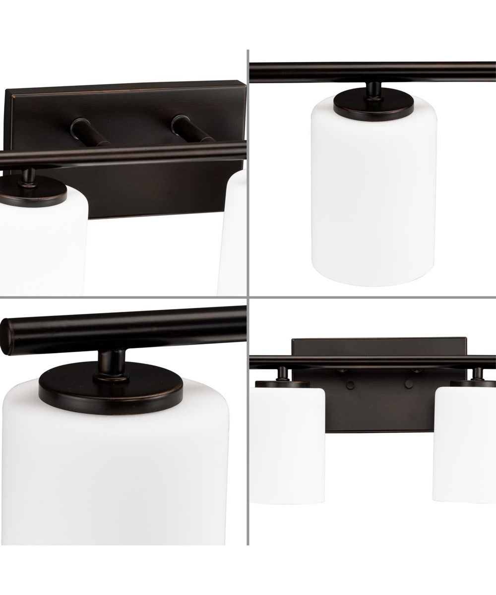 Replay 6-Light Traditional Etched White Glass Bath Vanity Light Antique Bronze