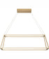 Minimalist 36'' Wide LED Linear Chandelier - Soft Gold
