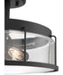 Ludlow Medium 3-light Semi Flush Mount Earth Black