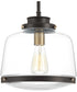 Judson 1-Light Clear Glass Farmhouse Pendant Light Antique Bronze