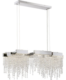Crystal Falls  Island Light Polished Nickel