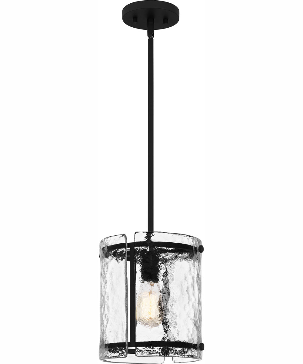 Fortress Small 1-light Mini Pendant Earth Black