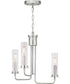 Rainey 3-Light. Semi-Flush Convertible Brushed Nickel