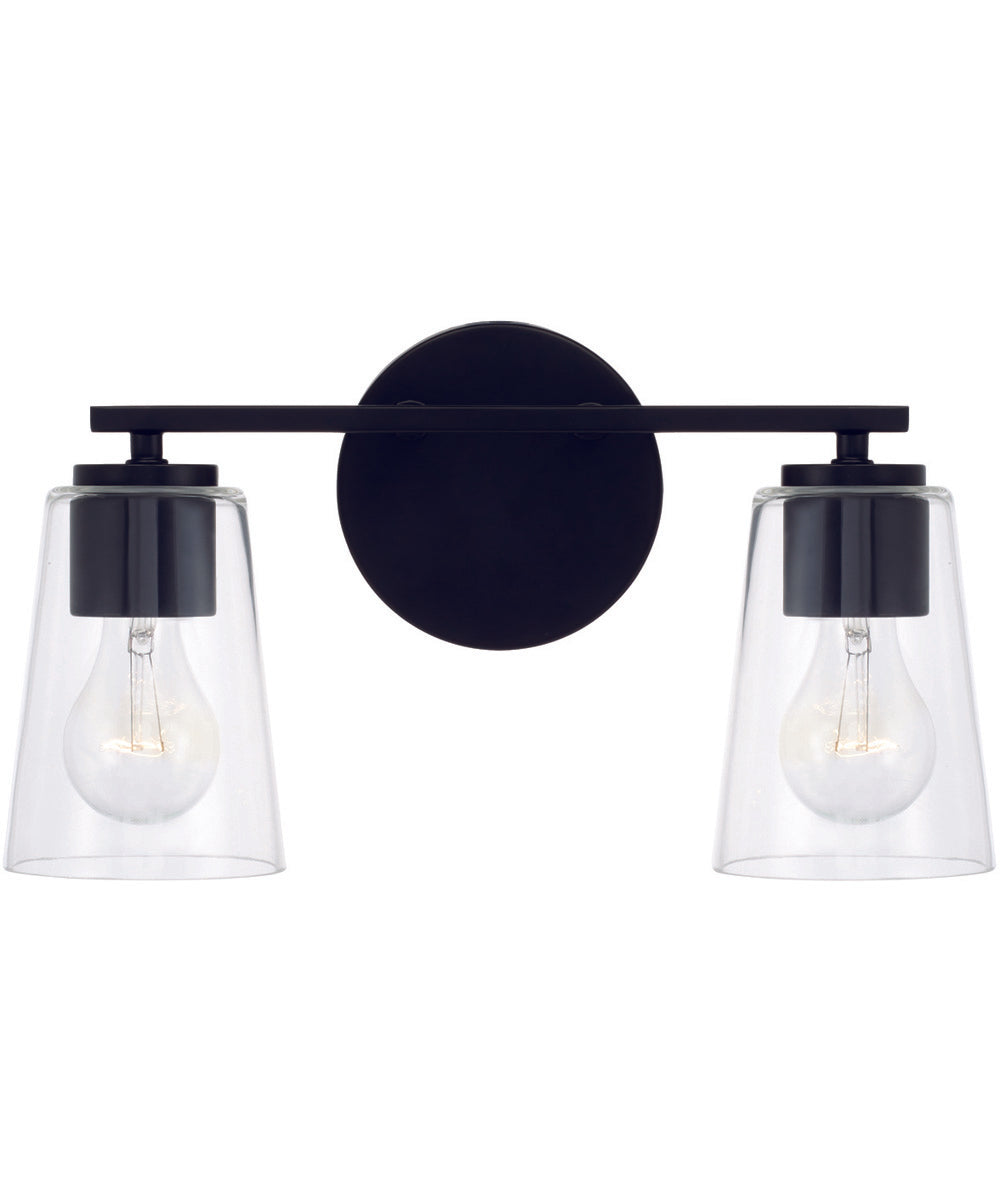 Portman 2-Light Vanity Matte Black
