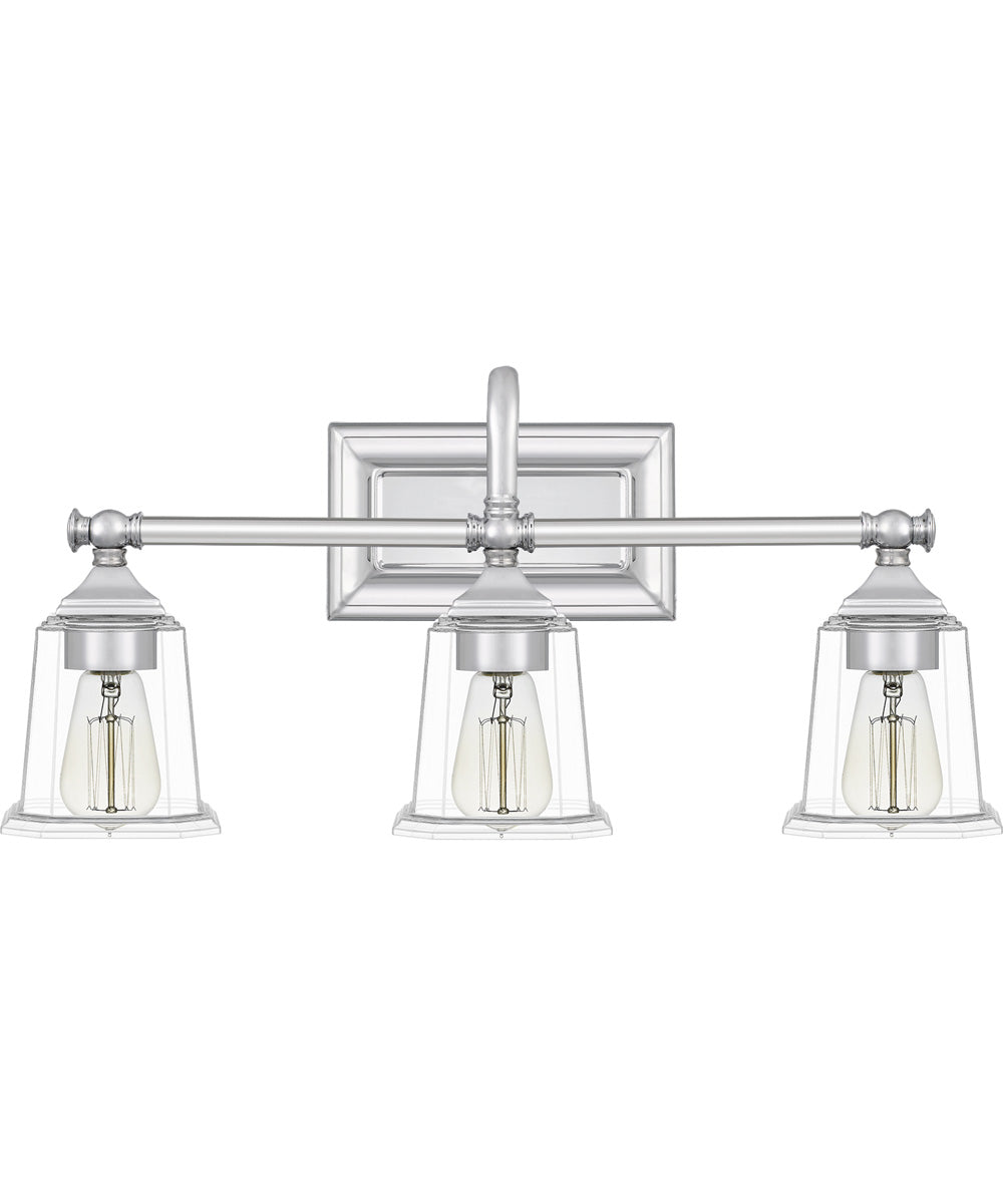 Nicholas Large 3-light Bath Light Polished Chrome