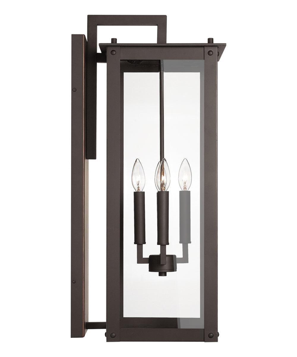Hunt 4-Light Outdoor Wall Mount Rain or Shine - Oiled Bronze with Clear Glass