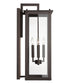 Hunt 4-Light Outdoor Wall Mount In Oiled Bronze With Clear Glass