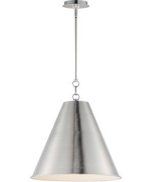 Veritas 18 inch 1-Light Pendant Satin Nickel