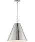 Veritas 18 inch 1-Light Pendant Satin Nickel