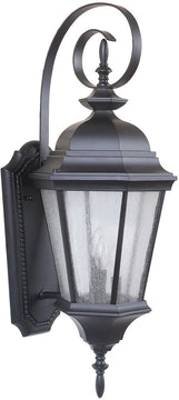33"H Chadwick 3-Light Large Outdoor Wall Light Midnight