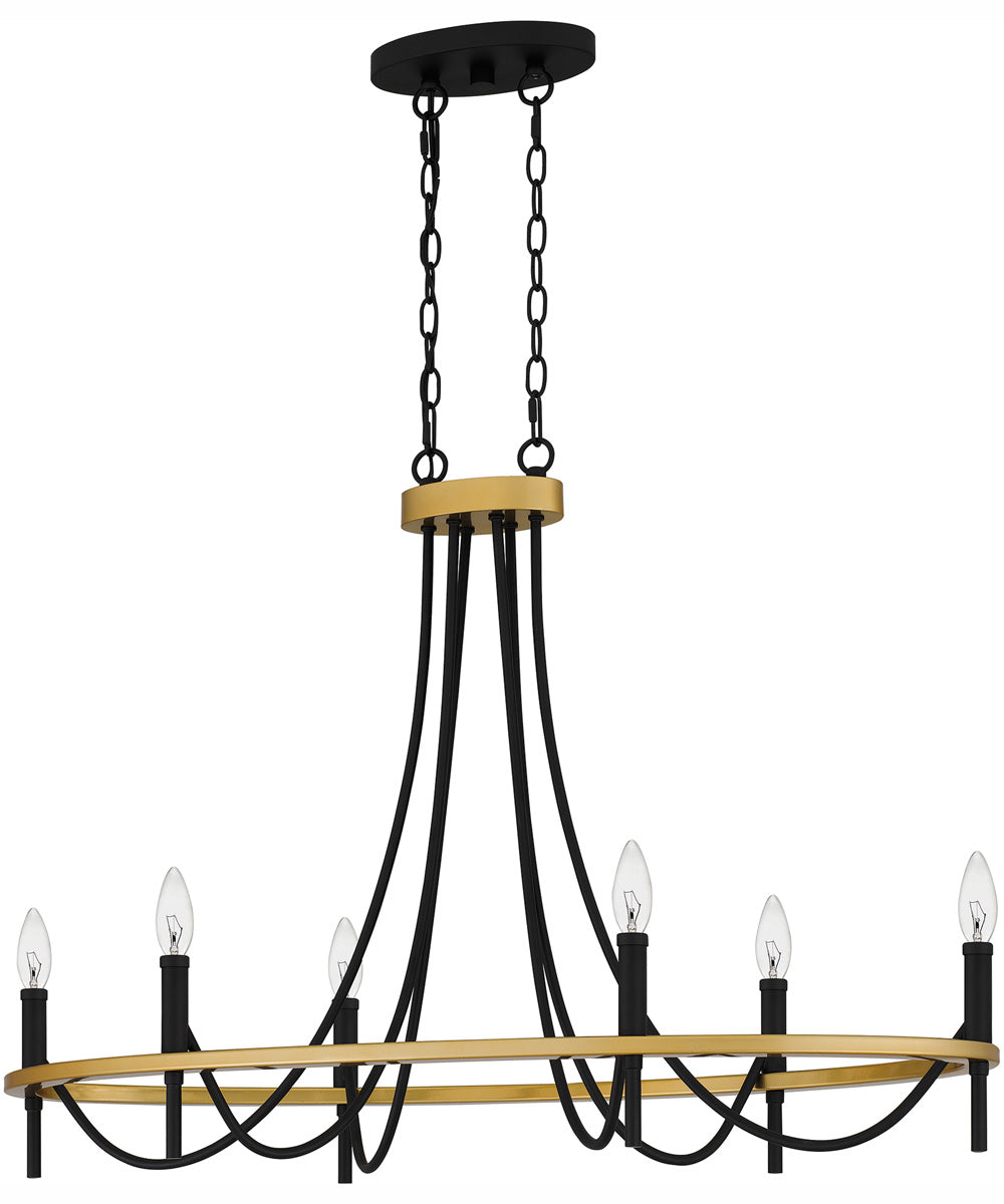 Legare Medium 6-light Island Light Matte Black