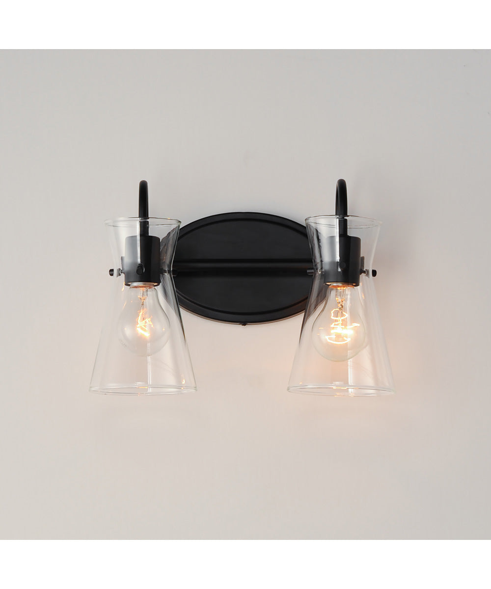 Ava 2-Light Bath Vanity Black