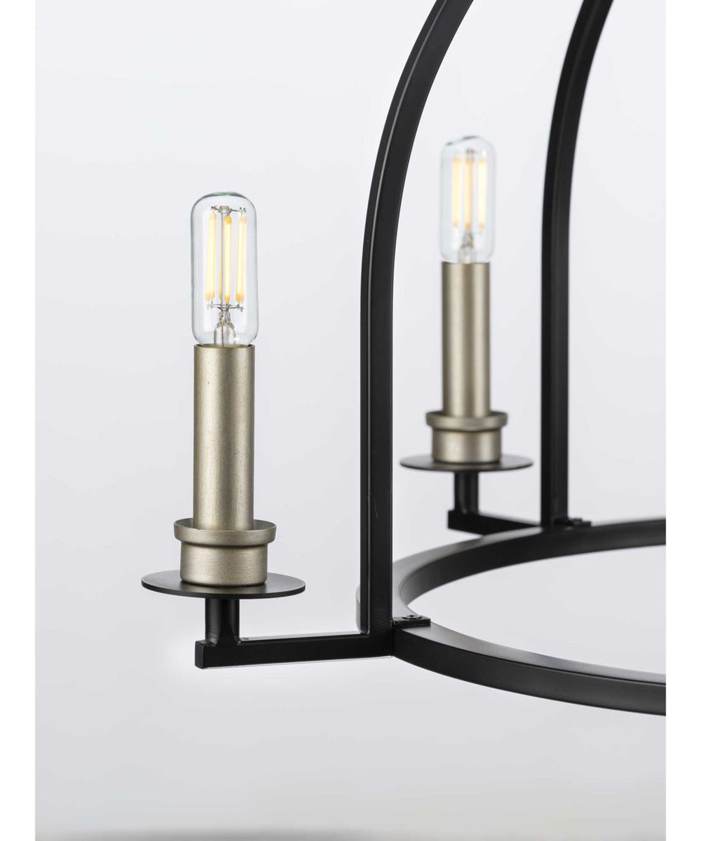 Seneca 5-Light Farmhouse Chandelier Light Matte Black