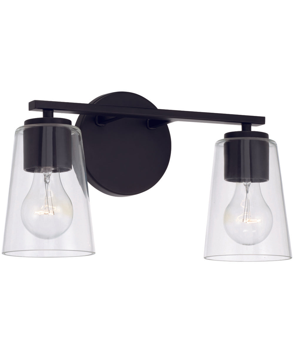 Portman 2-Light Vanity Matte Black