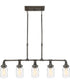 Squire 5-light Island Light Rustic Black