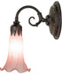 5.5" Wide Pink Tiffany Pond Lily Wall Sconce