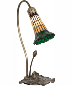 16" High Stained Glass Pond Lily Accent Lamp