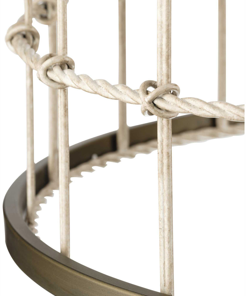 Lattimore 5-Light Coastal Chandelier Aged Brass