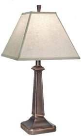 25"H Oxidized Bronze Signature by Stiffel Table Lamp, 3-Way
