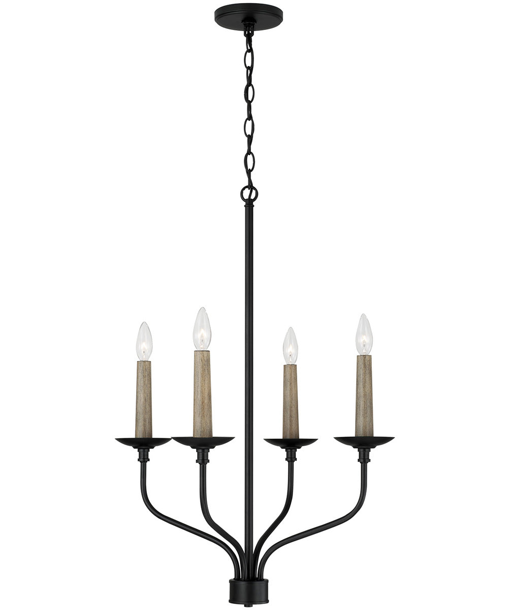 Wilder 4-Light Chandelier Matte Black