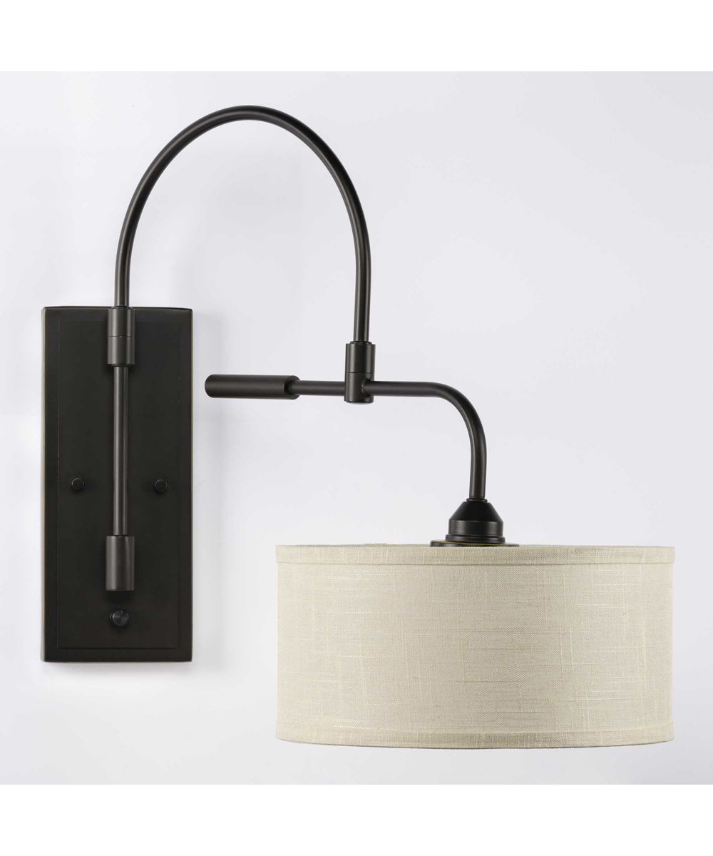 Kempsey 1-Light Swing Arm Wall Bracket Antique Bronze