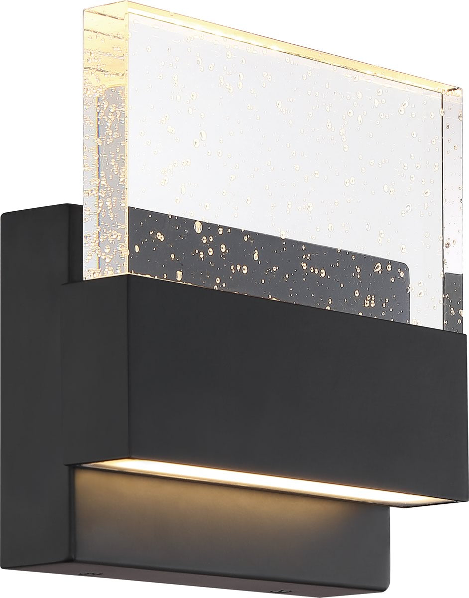7"W Ellusion 1-Light LED Vanity & Wall Matte Black
