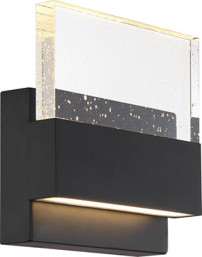 7"W Ellusion 1-Light LED Vanity & Wall Matte Black