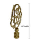 Polished Brass Williamsburg Cipher Lamp Finial with Polished Brass Base 3.25"h