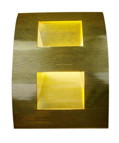 Zaya Curved Wall Fixture with Square Holes Brass