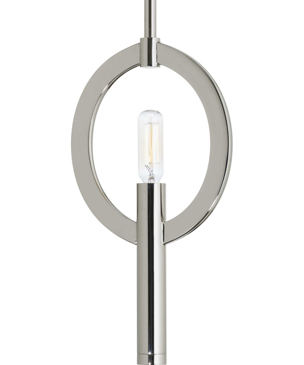 Draper 1-Light Luxe Mini-Pendant Light Polished Nickel