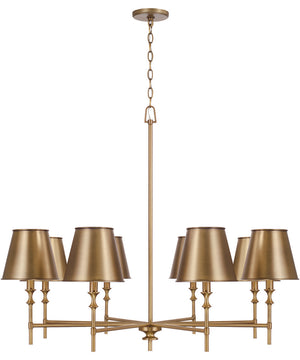 Whitney 8-Light Chandelier Aged Brass