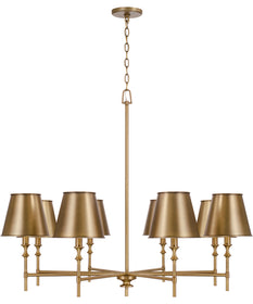 Whitney 8-Light Chandelier Aged Brass