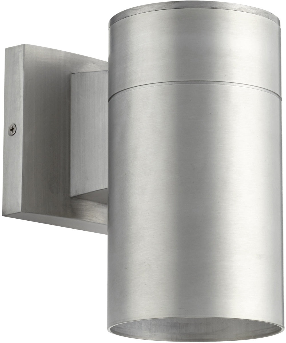 4"W Cylinder 1-light Wall Mount Light Fixture Brushed Aluminum
