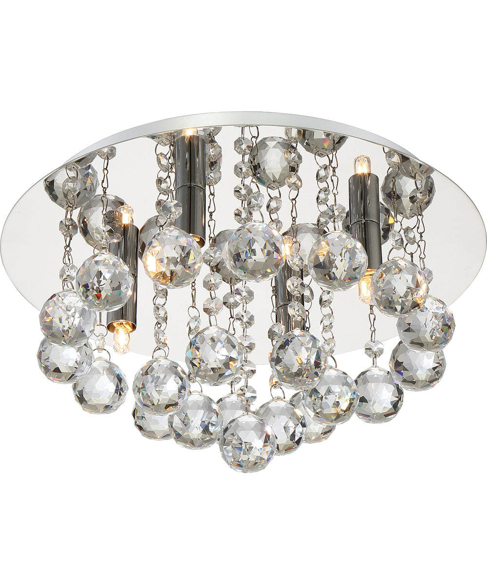 Bordeaux Medium 4-light Flush Mount Polished Chrome