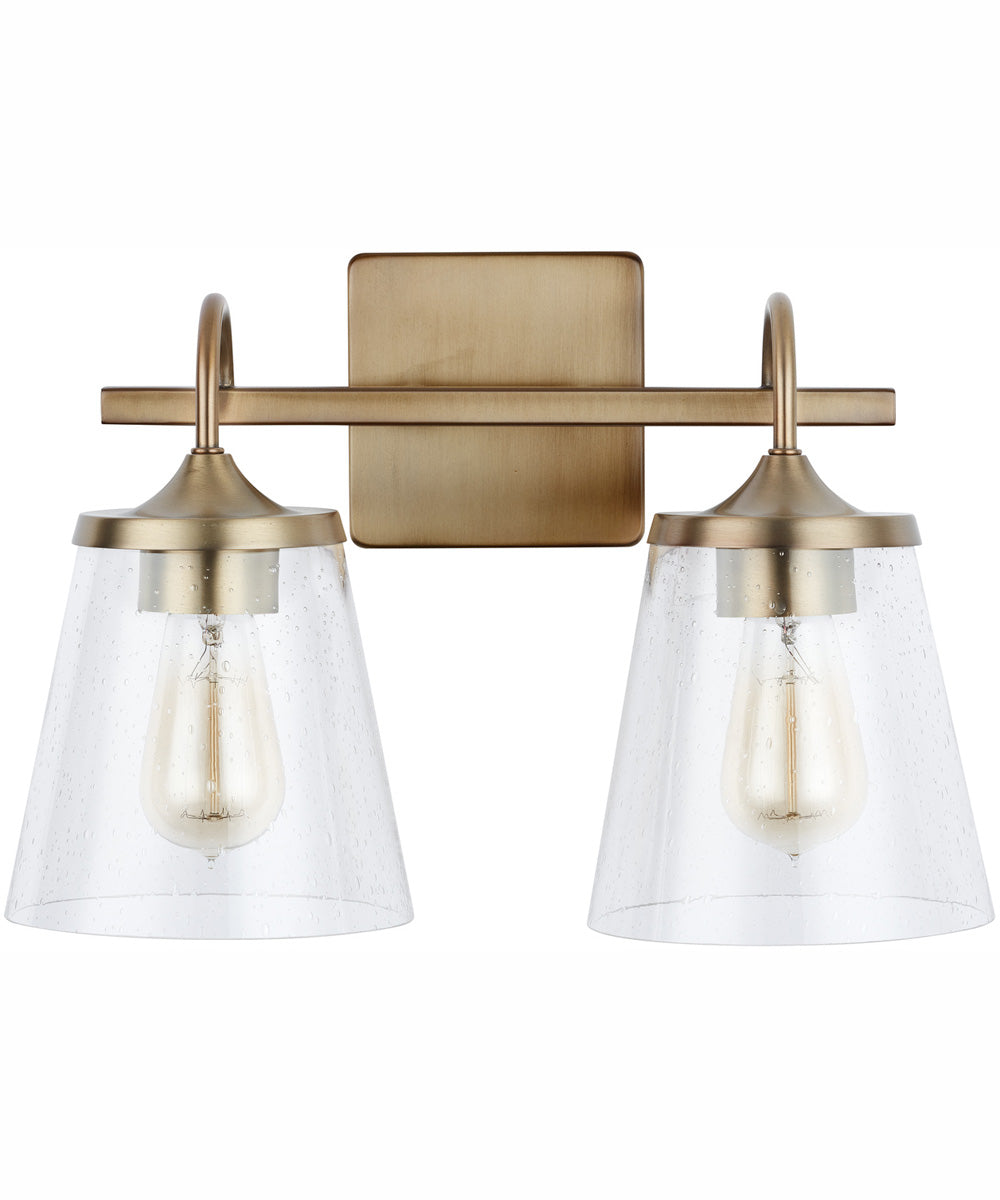 Jayne 2-Light Vanity Aged Brass