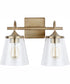 Jayne 2-Light Vanity Aged Brass