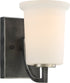 5"W Chester 1-Light Vanity & Wall Iron Black