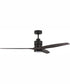 60" Sonnet 1-Light Ceiling Fan Flat Black