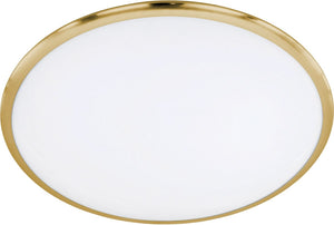 16"W Seattle LED Ceiling Light Brass-Matte