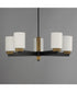 Ruffles 5-Light Chandelier Black / Antique Brass
