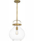 Stella Small 1-light Mini Pendant Weathered Brass