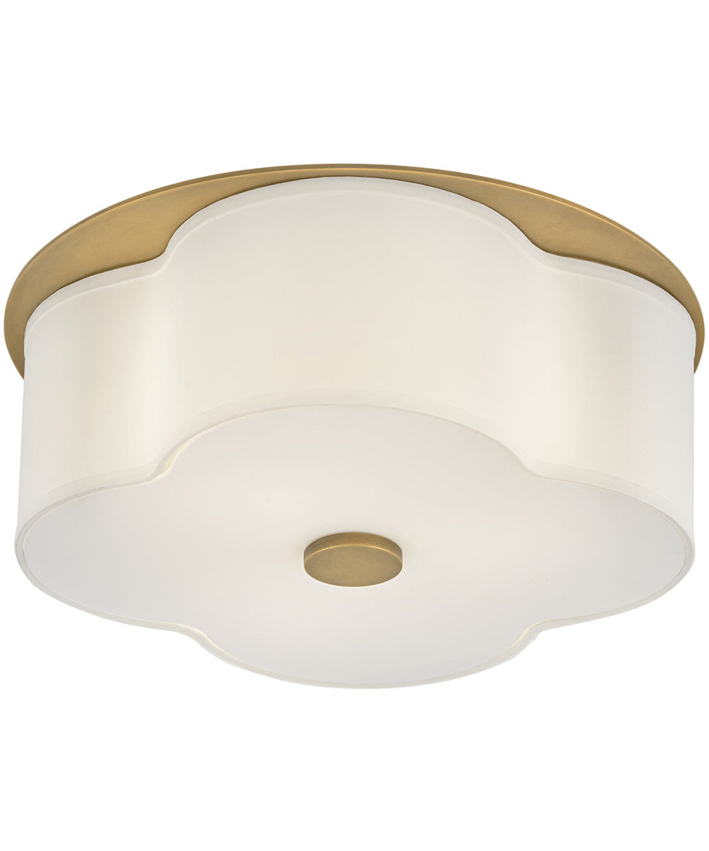 Delaney 3-Light Medium Flush Mount in Heritage Brass