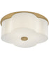 Delaney 3-Light Medium Flush Mount in Heritage Brass
