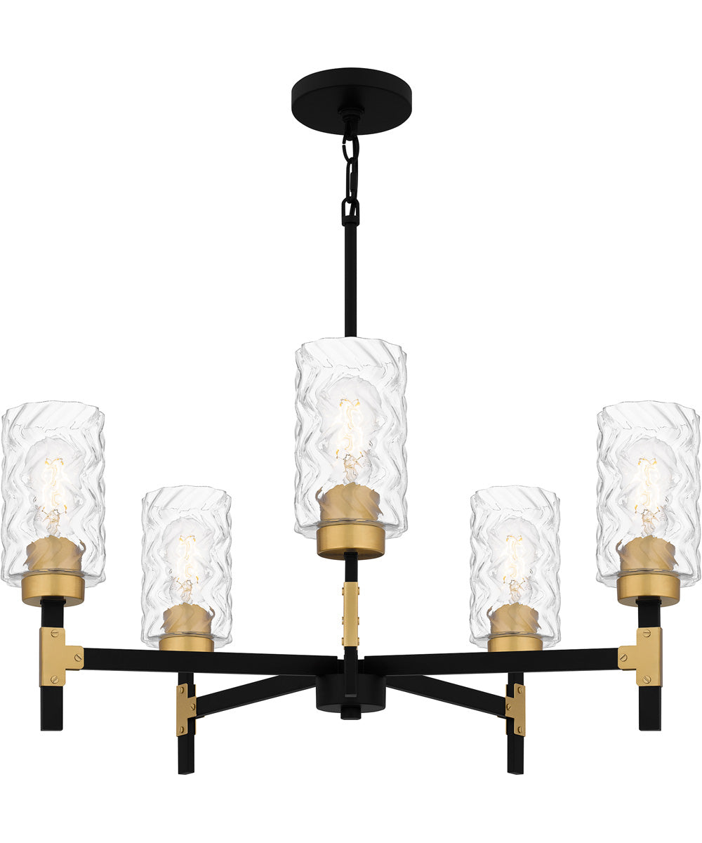 Carly 5-light Chandelier Matte Black